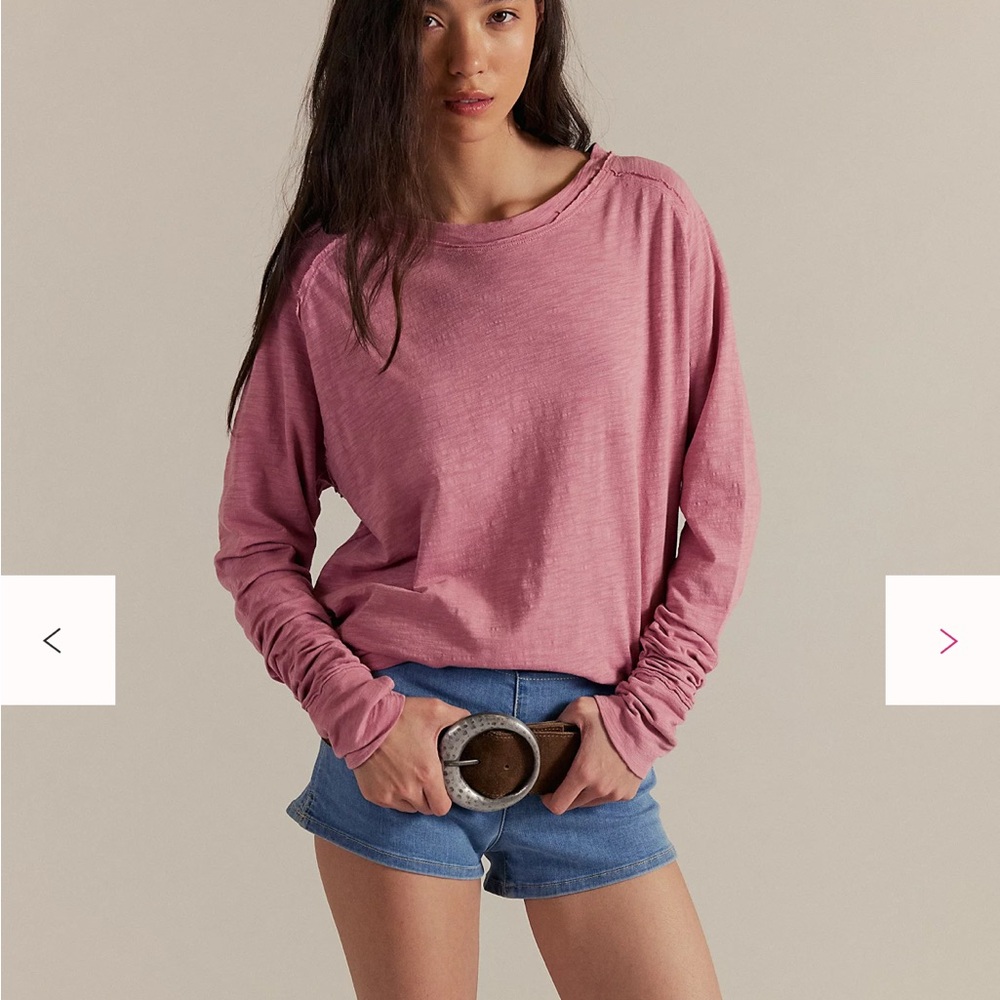 We The Free Pink Long Sleeve Tee
